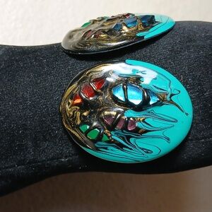 Custom 3D Layered Rhinestone Handmade Earrings Wrapped Drizzle 2" Quality Goth